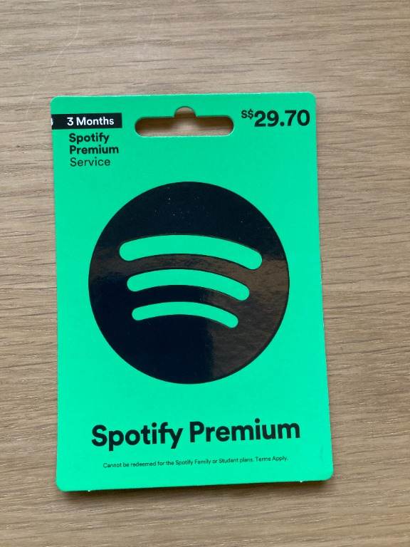 Spotify 3 months Premium subscription Gift card worth $29.70