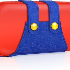 Nintendo Switch Mario Design Carrying Case Compatible with Switch OLED and Switch Gen1/Gen 2 Consoles, Switch Portable Travel pouch, Protective Hard Shell Switch Carry Case for Girls & Boys