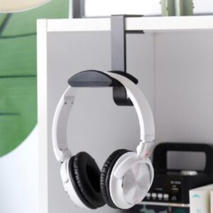 Headphone Hanger Hook Stand - Desk Mount/Clip - Curved Padding - Sturdy Metal Frame - Easy Clip on Model