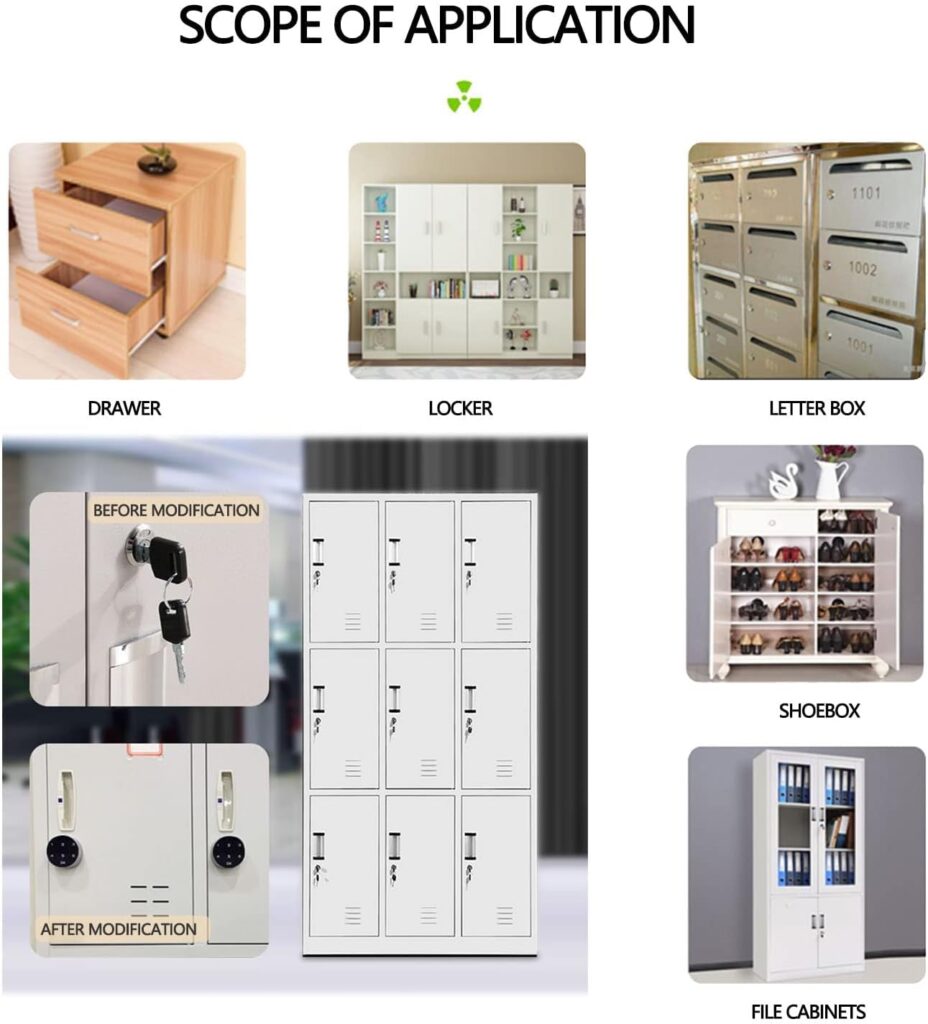 Safebros 6 Digit Digital Lock for HDB Mailbox/Drawers /Cabinet/Lockers-Easy No Drill Install