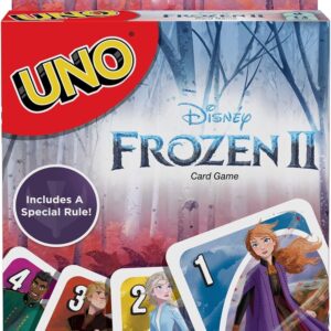 Frozen II UNO Children's Fun Cartoon Card Game, Blue, 36 Pieces