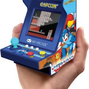 MY ARCADE Mega-Man Pico Player: 3.7" Fully Playable Portable Tiny Arcade Machine with 6 Retro Games, 2" Screen Color Display, Small