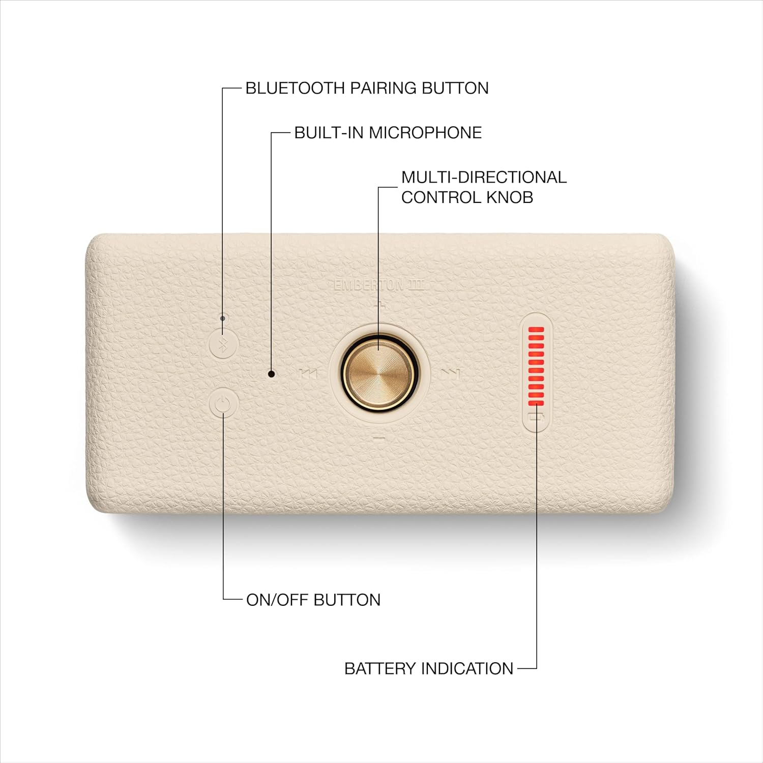 Marshall Emberton III Portable Wireless Bluetooth Speakers Pairable IP67 Water Resistant,32+Hours Playtime Fast Charging