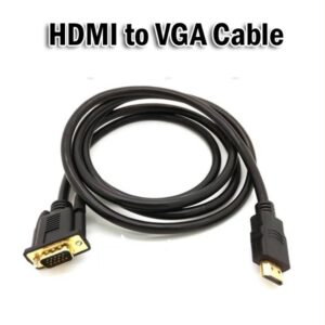 HDMI to VGA Adapter Cable 6ft, Gold-Plated Connectors - Compatible with Laptop, Monitor, Projector, TV, Xbox, Roku